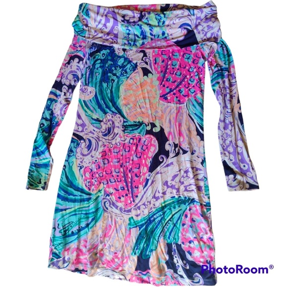 XS Lilly Pulitzer Trisha dress in all that she wants multi color print - Picture 2 of 5